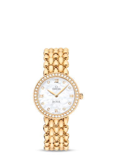 Omega De Ville Prestige Dewdrop Quartz 27.4 Yellow Gold / Diamond / Bracelet